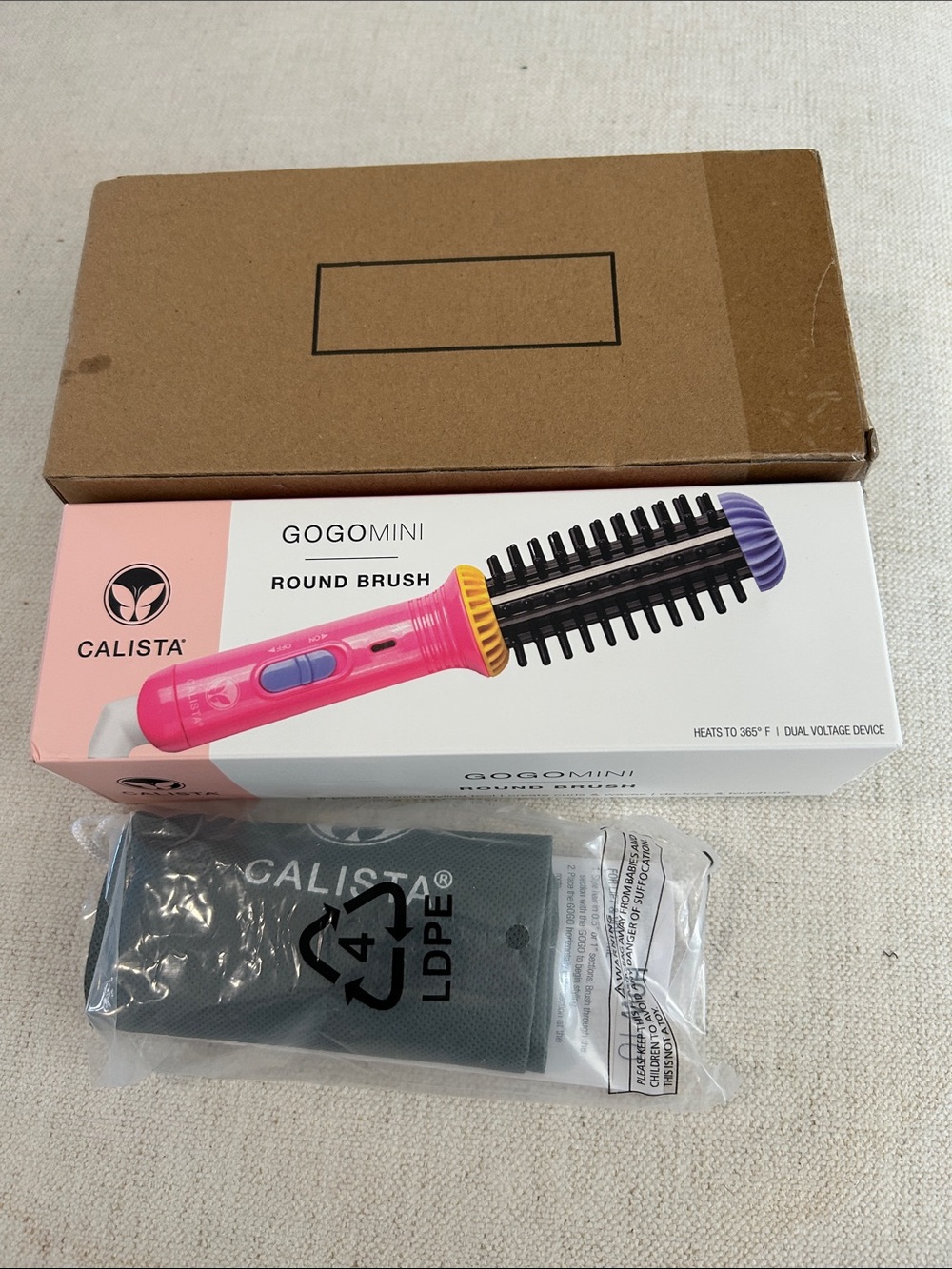 CALISTA Gogo Mini Round Brush, Pink, NEW NWT Open box